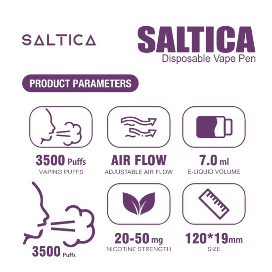 Saltica Rose Grape Disposable Vape Pen